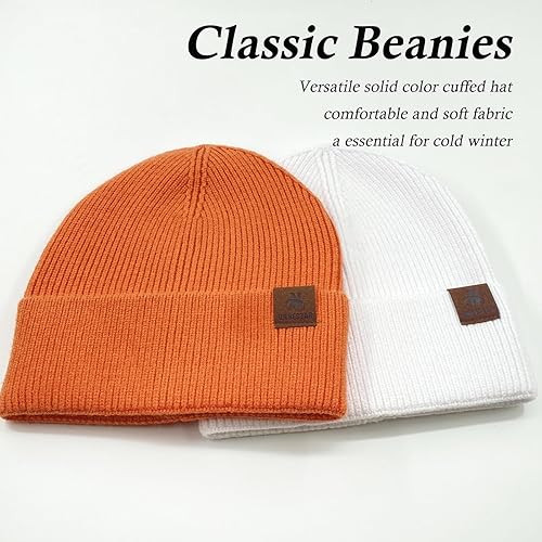 Miniatura 4 de Gorro de forro polar - Gorros de invierno para mujeres y hombres, gorro de calavera con puños, cálidos regalos térmicos y suaves