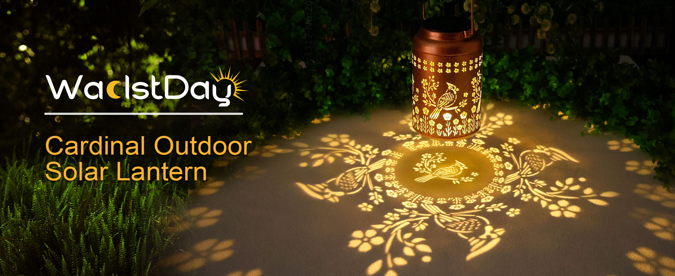 Cardinal Solar Lanterns Outdoor Waterproof Garden Decor Birthday Gifts for Women Men Grandma Mom,Cardinal Hanging Solar Lights Decorative Lantern for Yard, Patio, Lawn,Pathway