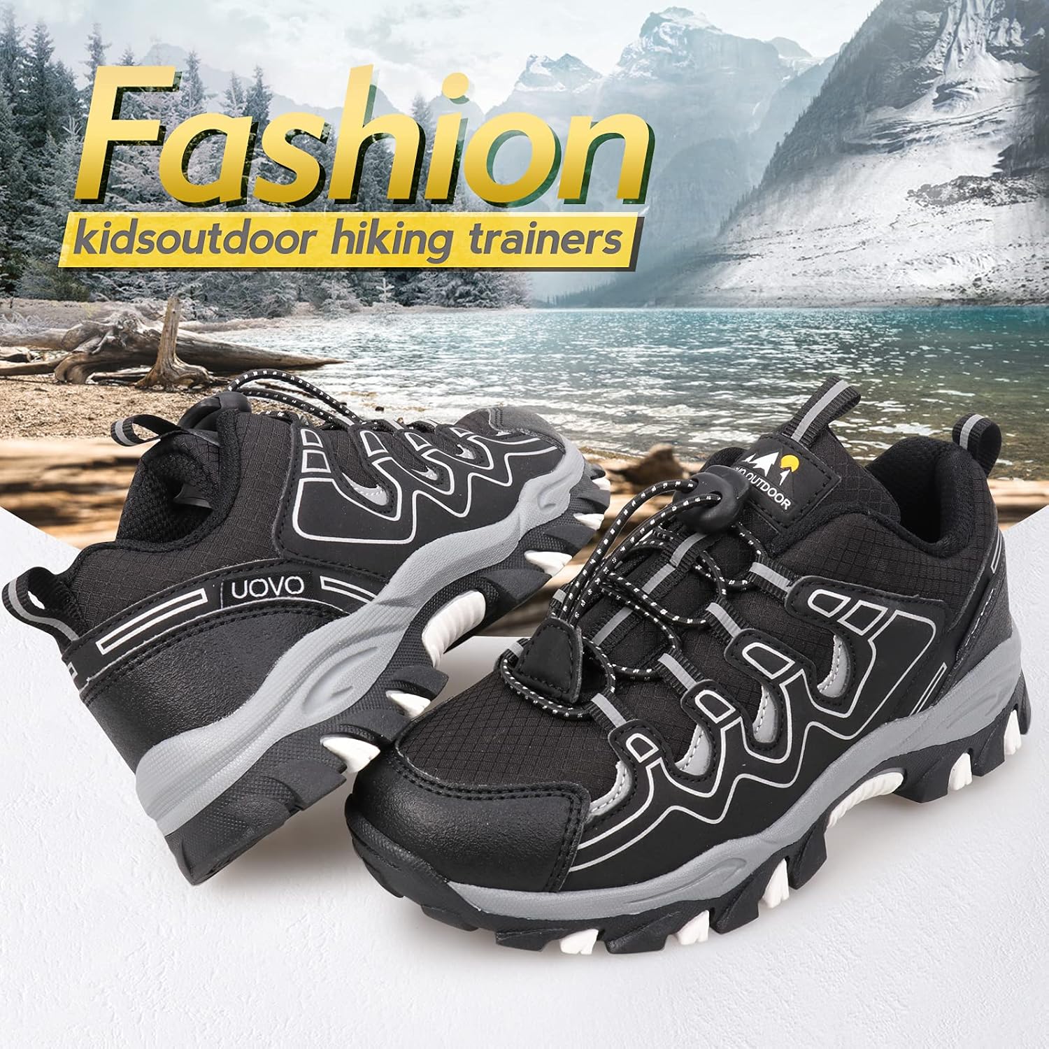 Boys Girls Hiking Trail Shoes Waterproof Slip Resistant Outdoor Trekking Walking Running Sneakers(Little/Big Kids) - Image 5