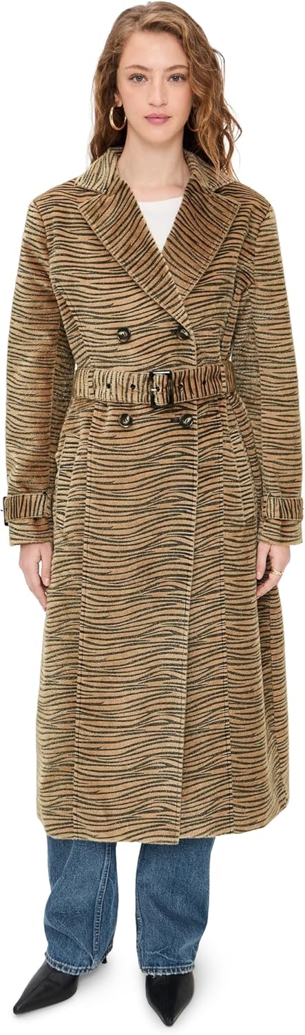 LAMARQUE Women's Leslie Faux Hair Trench Coat