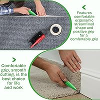 Vista 5 de WILLBOND 4 piezas de navajas para techos, cuchillo de techo de hoja fija, cuchillo utilitario resistente para yeso, vinilo, corte de alfombra