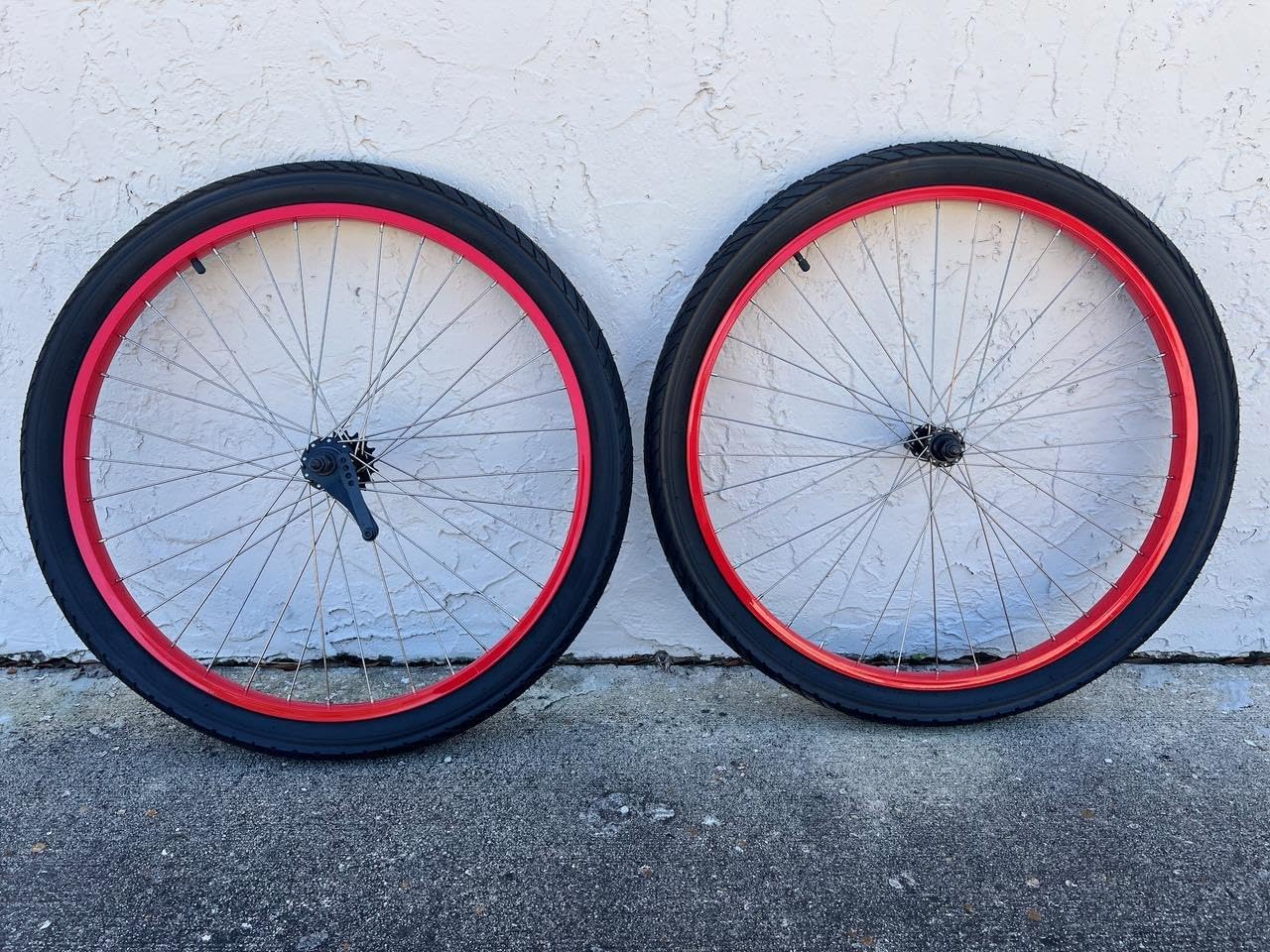 26 Inch Beach Cruiser Coaster Brake Wheel Set Wheels in Colors