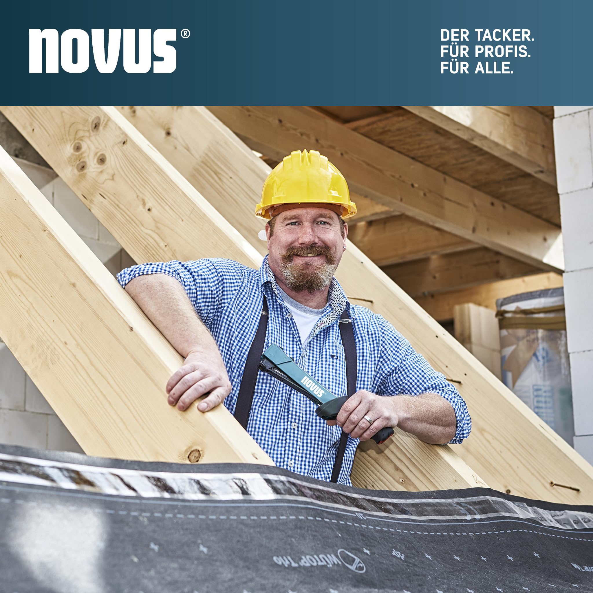 NOVUS TOOLS J-044 zestaw zszywaczy młotkowych + 5000 zszywek z drutu płaskiego - duży zszywacz do profesjonalnego zastosowania - zszywki płaskie G typ 11 od 6 do 12 mm - w całości z metalu