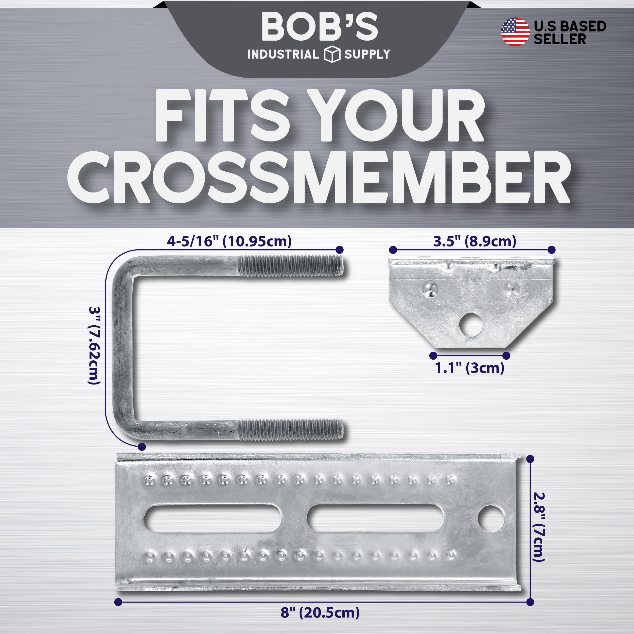 GSKMOTOR (4) 8" Galvanized Swivel Top Bunk Bracket Kit With