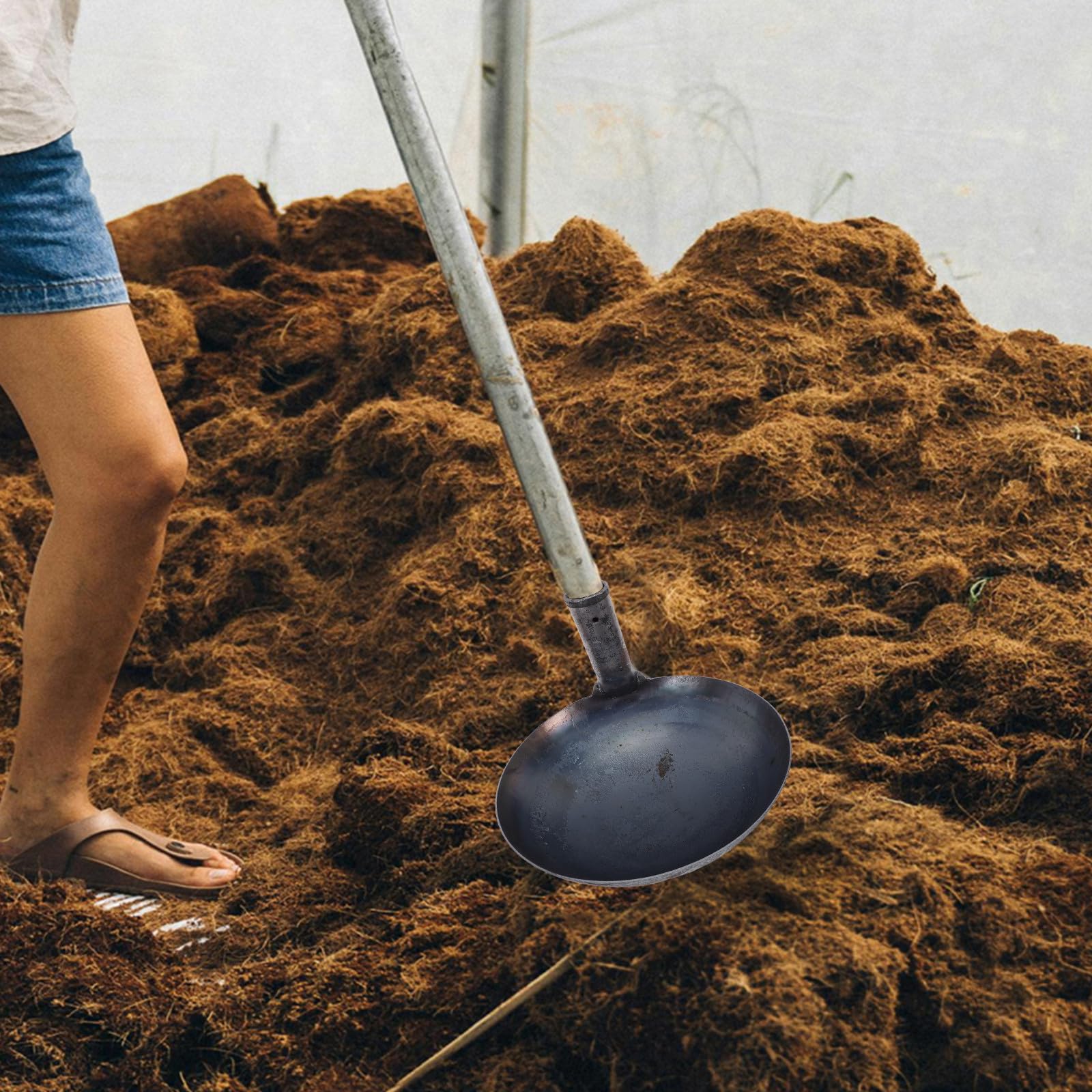 DOITOOL 2 Palas de Metal para Limpieza de Lodo, Pala de Filtro de Hierro, Pala tamizadora con Agujero, Herramientas de jardinería, Pala para Arena de Gatos y gallinero.