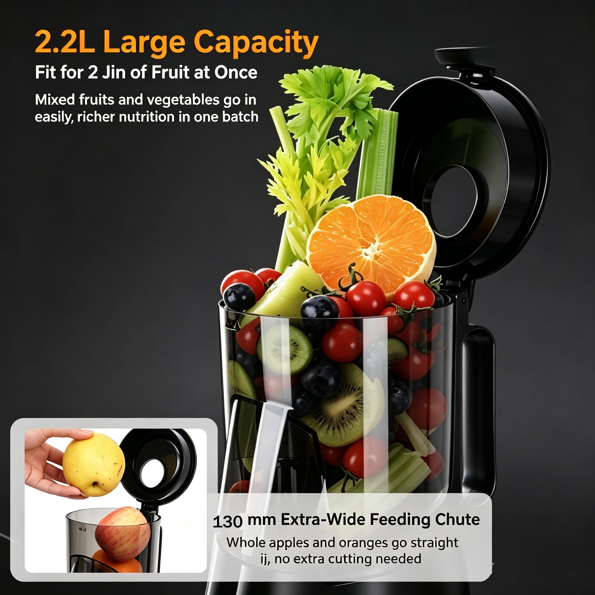 Spremiagrumi A Freddo Da 300 W, Spremifrutta Da 2,2 Litri