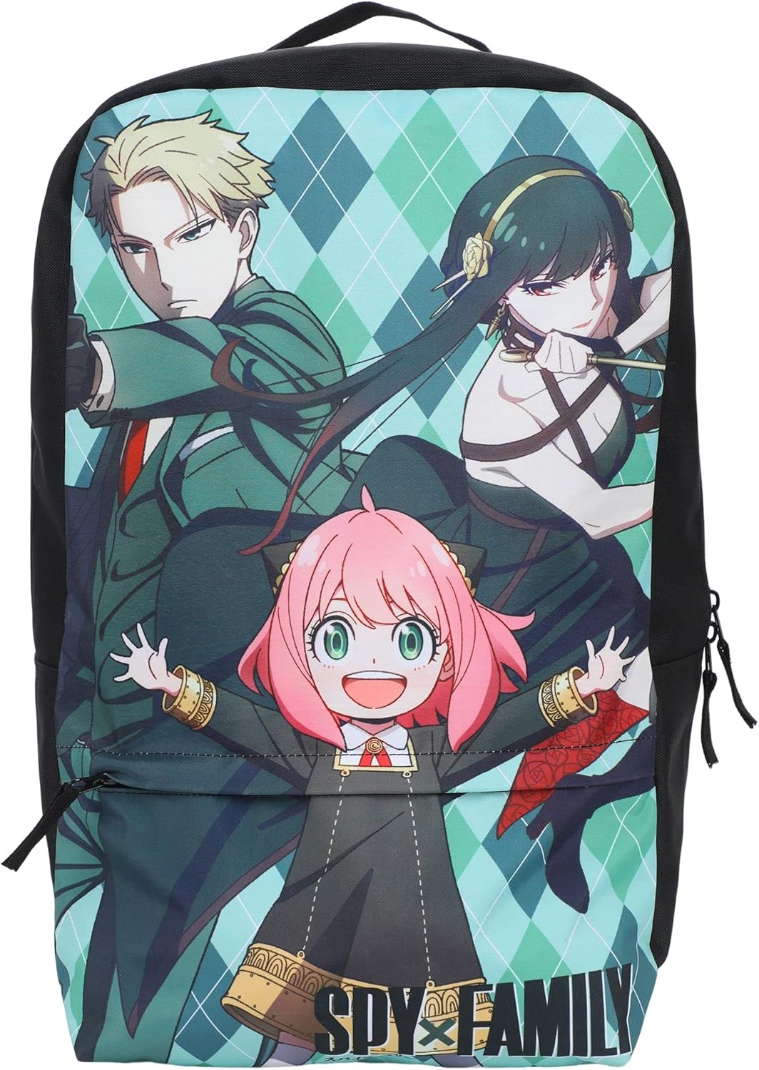 Spy x Family Backpack with Adjustable Shoulder Strap and Front Pocket