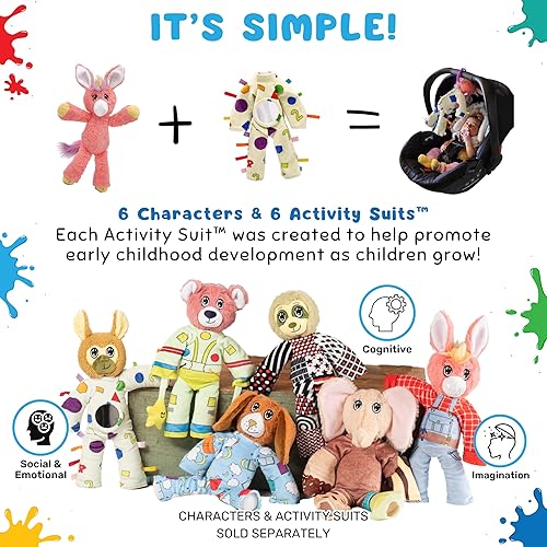 Miniatura 2 de Juguete de peluche The Adventure Crew - 6 personajes diferentes - Suave y calmante con características interactivas (Sami Sloth)