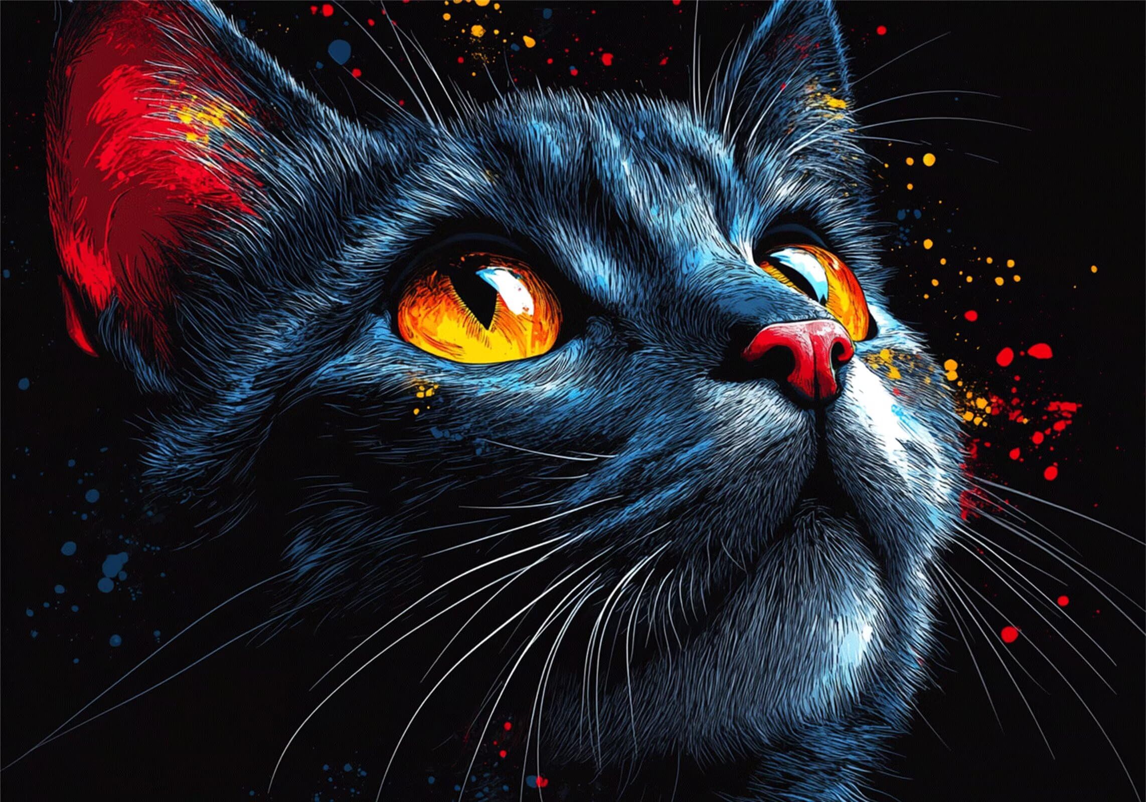 Katze Puzzle 1500 Teile Erwachsene Klassische Puzzles Tier Jigsaw Anspruchsvoll Impossible Schwer Pädagogisches Spielzeug Kinder Holzpuzzlem Groß Puzzlespiel Geeignet für alle Altersgruppen P-865
