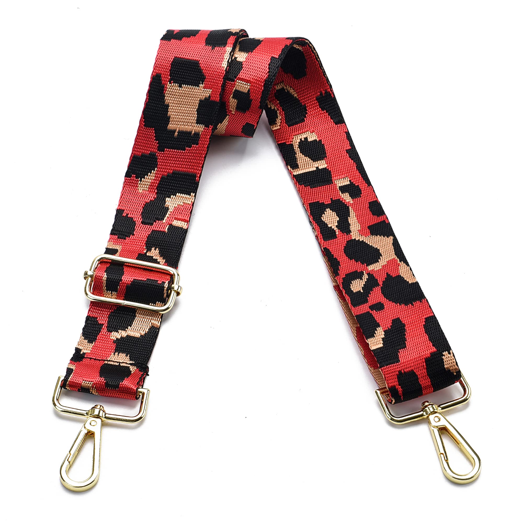 Purse Strap Gold Hardware Replacement Crossbody Bag Strap, Wide Adjustable Shoulder Strap