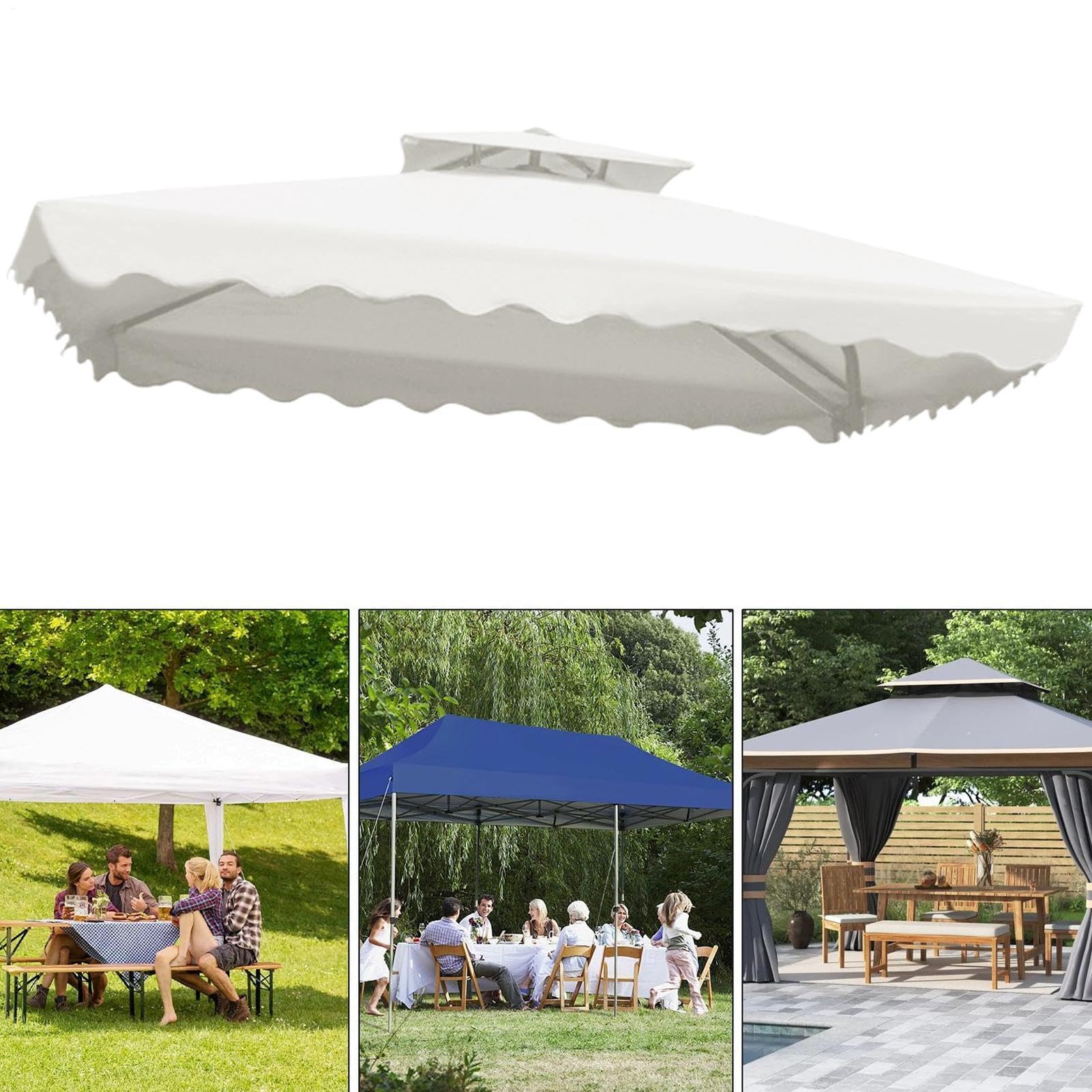 Wasserabweisendes Design - Sonnenschirm Ersatzdach, 4 Rippen, 7,22 Ft