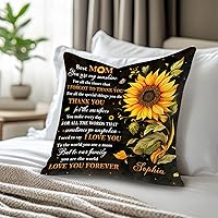 Vista 6 de Hyturtle Almohada personalizada para la mejor mamá, regalos para mamá de hija e hijo, regalos inspiradores para ella en el día de la madre, regalos