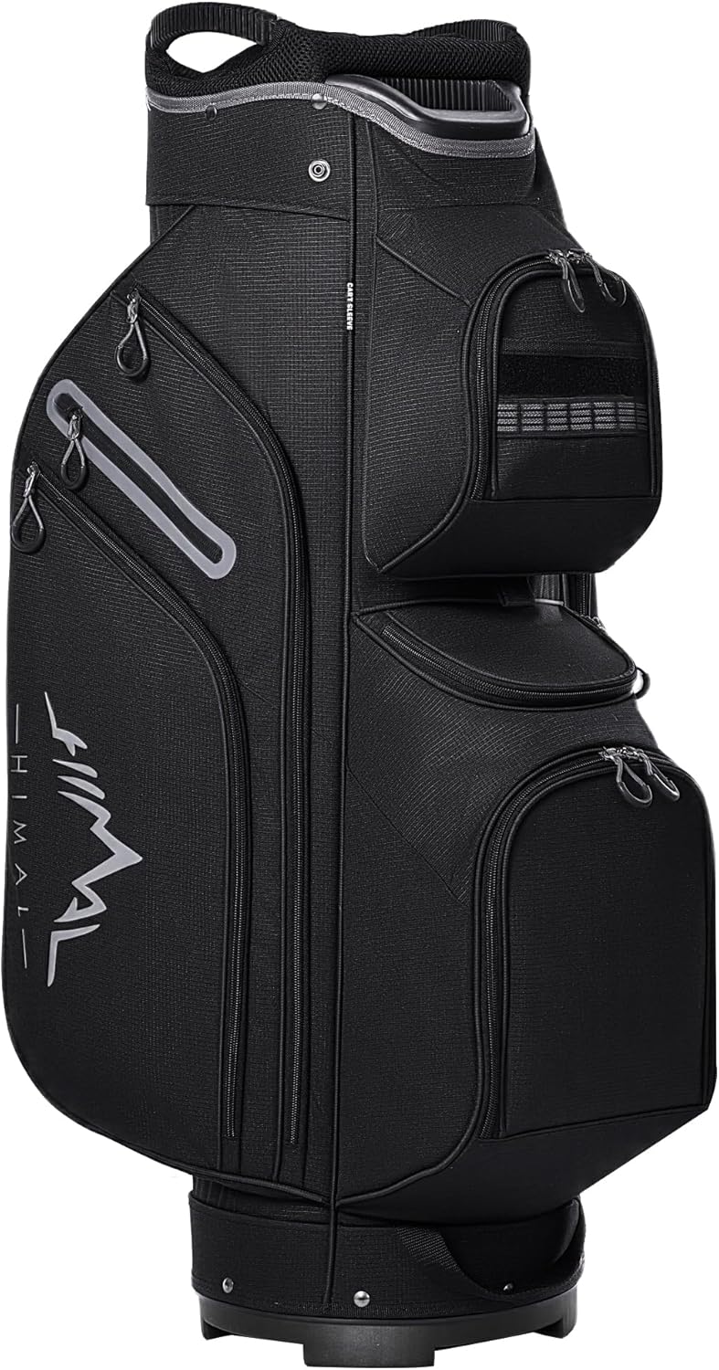 Golf Cart Bag, 15 Way Organizer Divider Top with Handles and Rain Cover