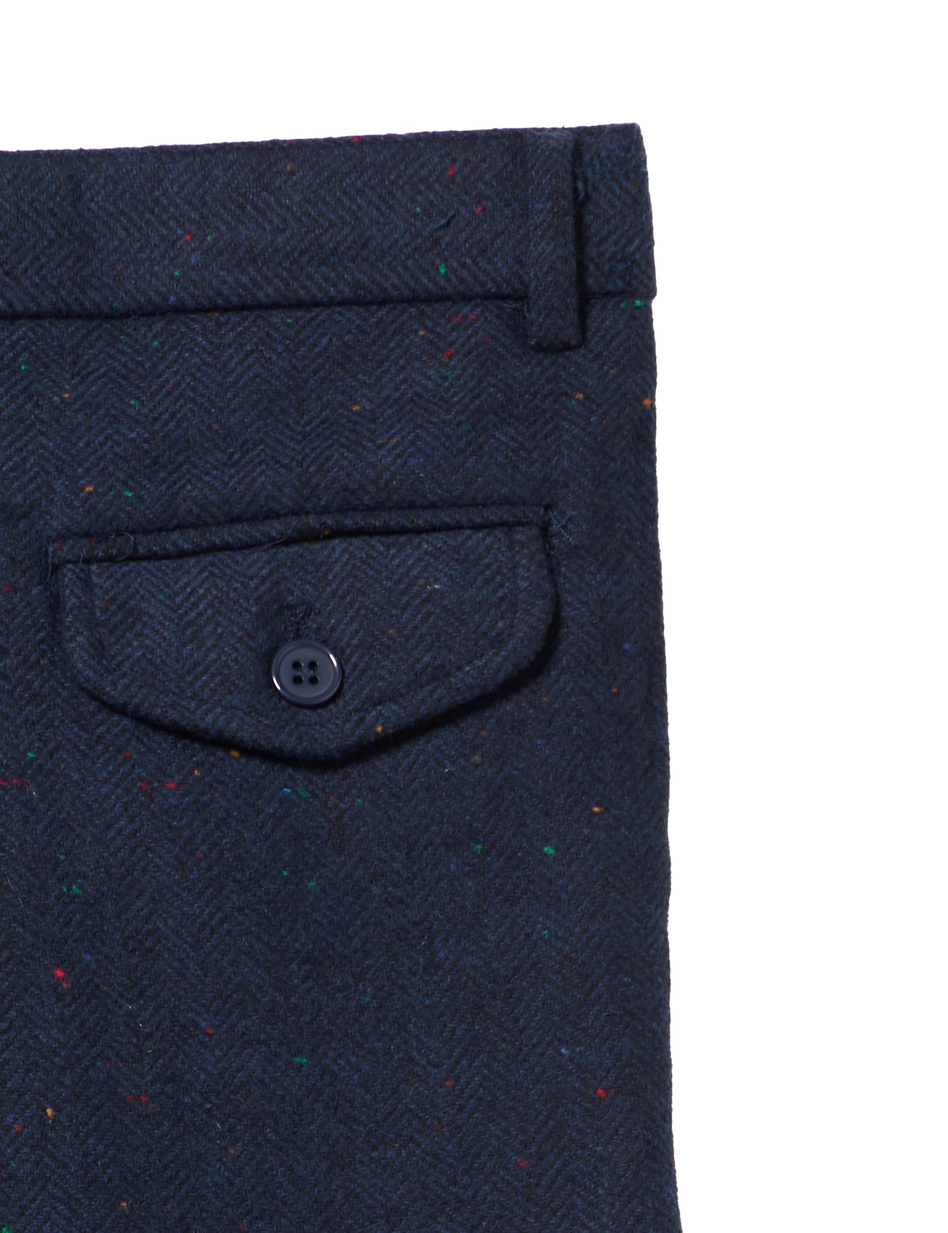 Isaac Mizrahi Boy's Fit Wool Blend Ink-Splash Pants Pantalones de Traje, Marina Militar, 16 Slim Niños y Adolescentes