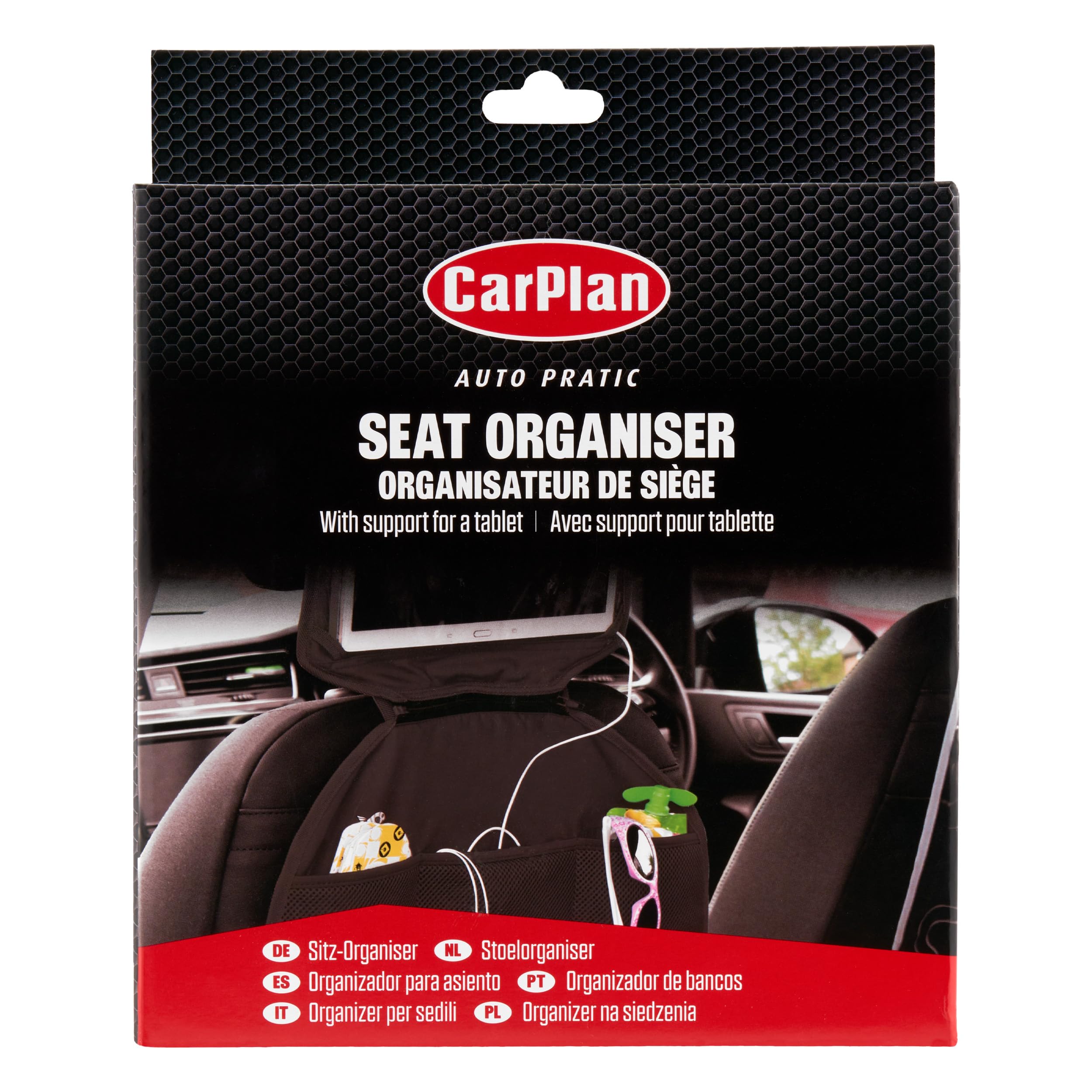 Carplan Black Auto Pratic Seat Organiser Caa110