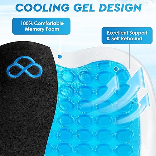 Miniatura 4 de Cojín de asiento, cojines de silla, cojines para silla de oficina, parte inferior antideslizante y funda extraíble, cojín de alivio del dolor de