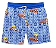Naruto Character in Waves Boy's Blue Swim Trunks Shorts