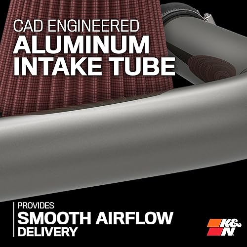 Miniatura 5 de K&N Sistema de admisión de aire frío: Filtro de aire de alto flujo, aumento del rendimiento y aceleración: Compatible con 2015-2016 Dodge