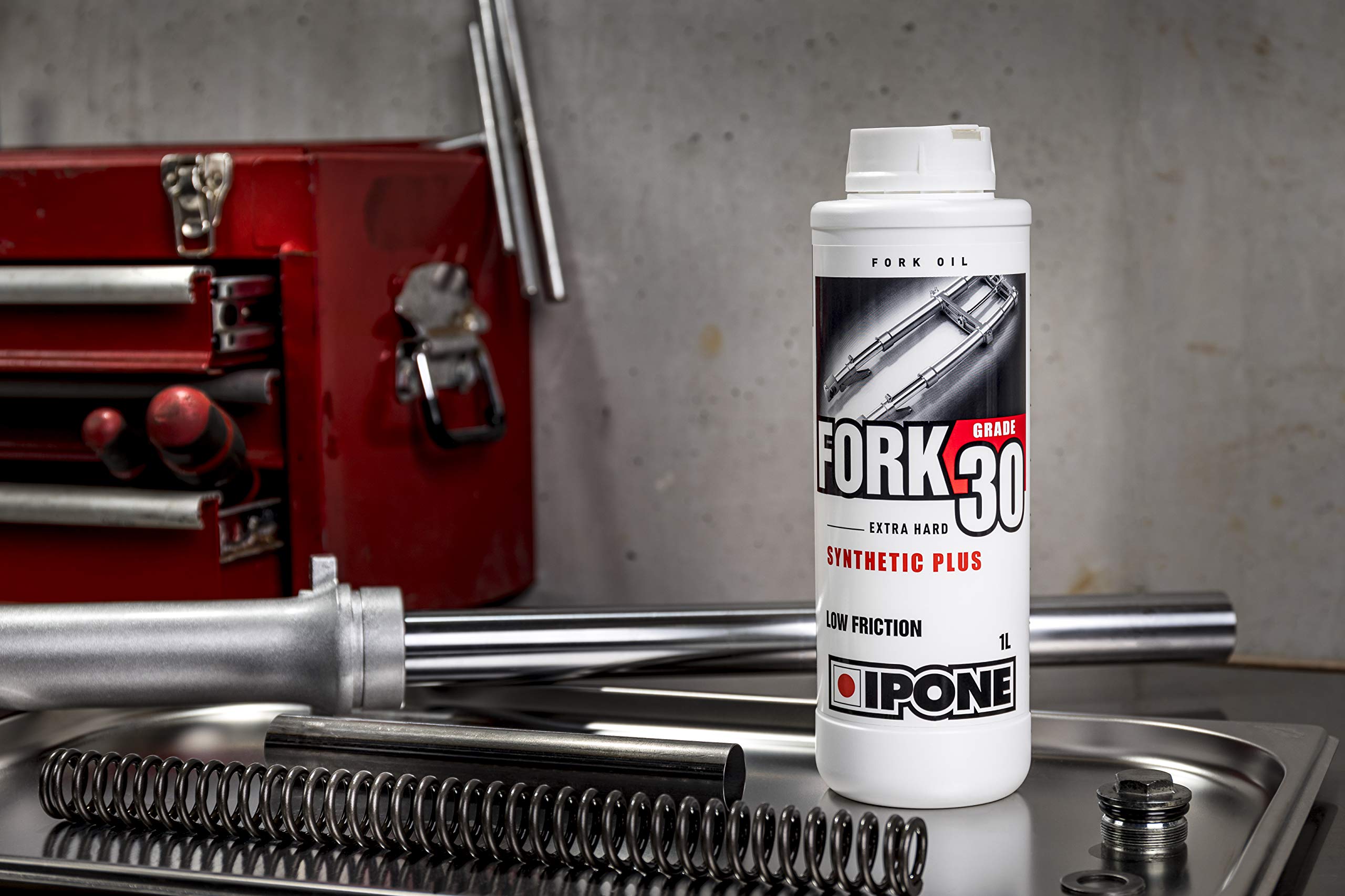 IPONE - Olio per Forcelle Moto - Fork 30 - Semisintetico - Antiattrito e Antiemulsione - Pronto all'Uso - 1 Litro