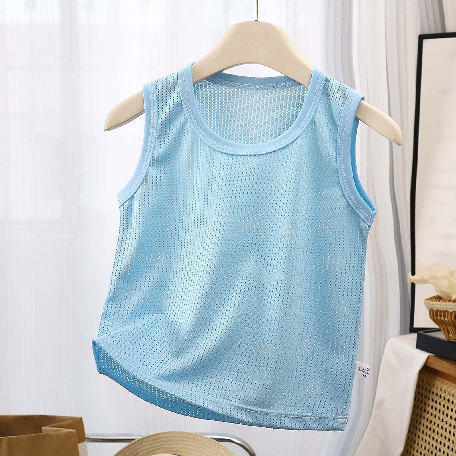 2025 Camiseta de verano sin mangas para niños Camiseta sin mangas de malla transpirable para niños Casual Cómodo Deportivo Ropa Deportiva Niños hasta Adolescentes Reversible Lentejuelas Camisa Niños