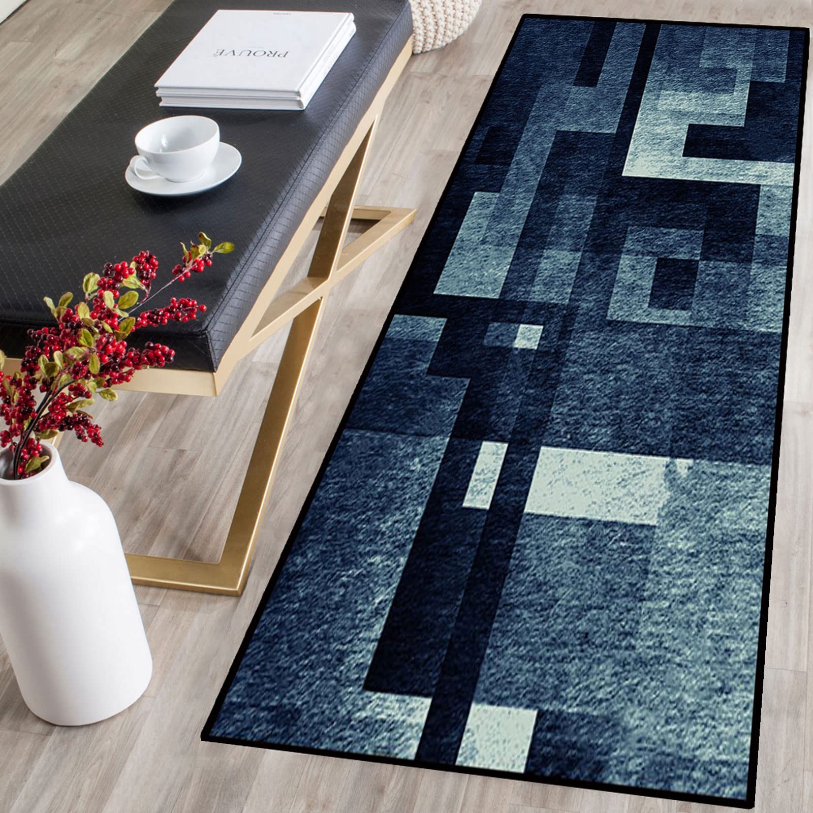 Tapis de sol antidérapant cuisine et couloir lavable et élégant