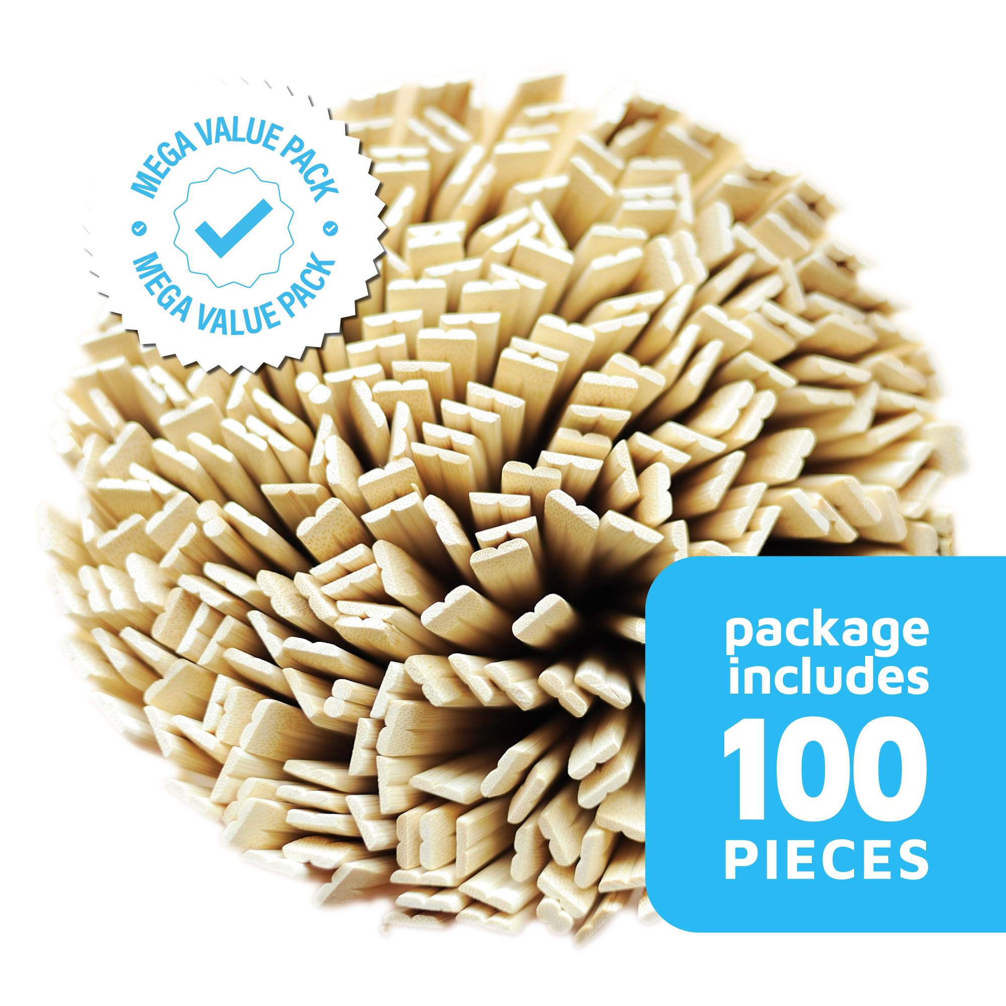 Disposable Bamboo Chopsticks - 100 Pack -4