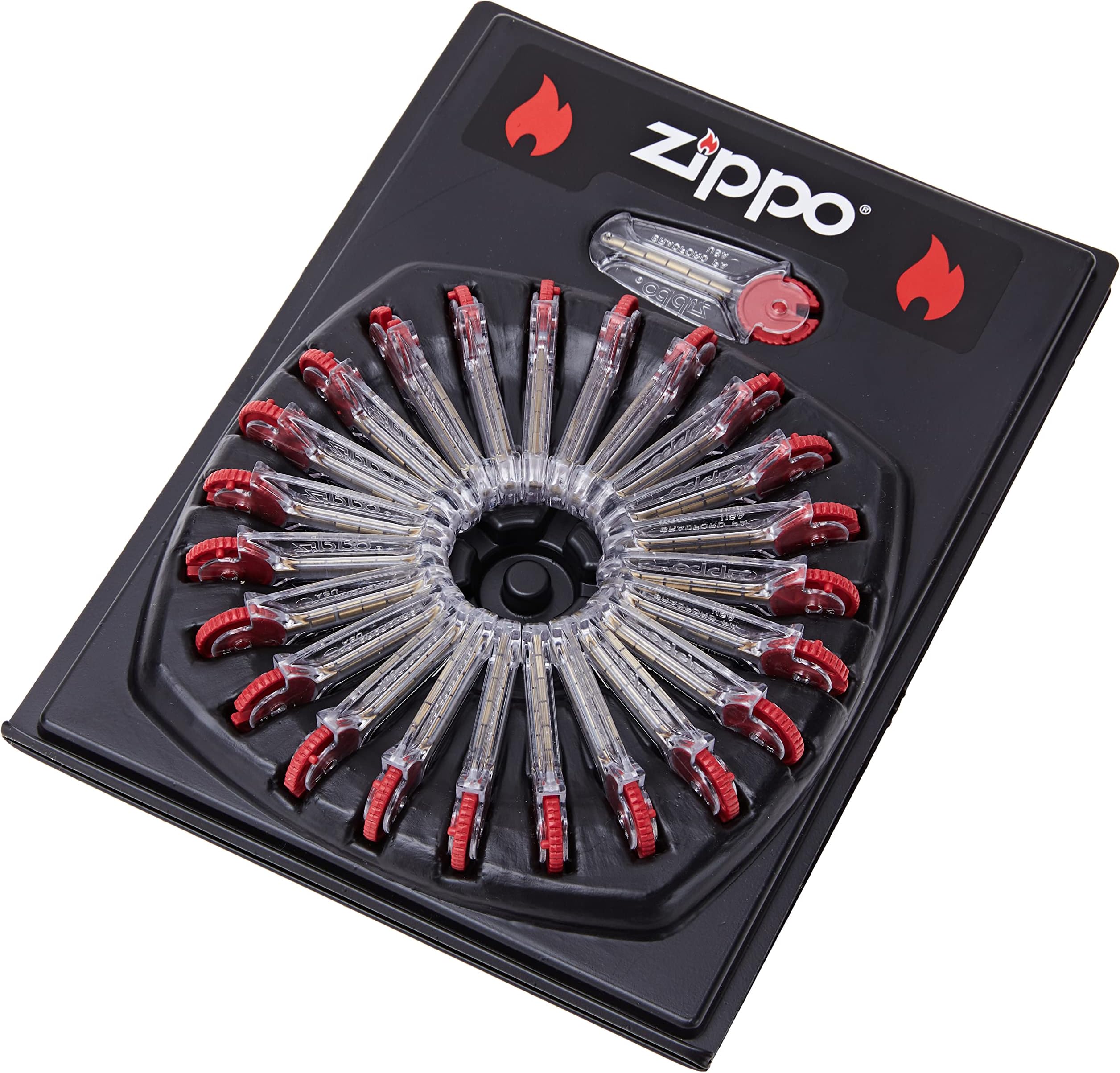Zippo 60001220 Lighter Flints Display 24 Pieces Brass 1 x 3.5 x 5.5 cm