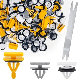 142Pcs Fender Flare Rocker Panel Moulding Clips, Wheel Opening Trim Retaining Clips Fender Flare Rocker Panel Molding Clips Compatible with GM Buick Cadillac Chevrolet GMC Sedans and Pickup Trucks