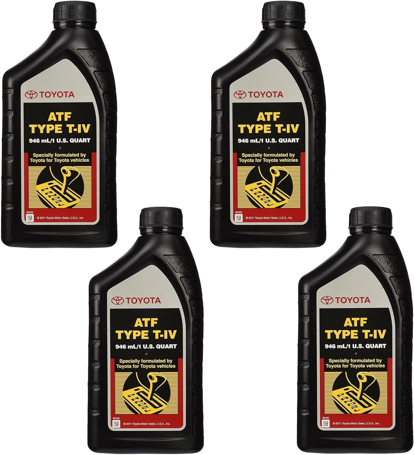 eEuroparts Genuine Toyota Automatic Transmission Fluid T‑IV (Set of 4 Quarts)