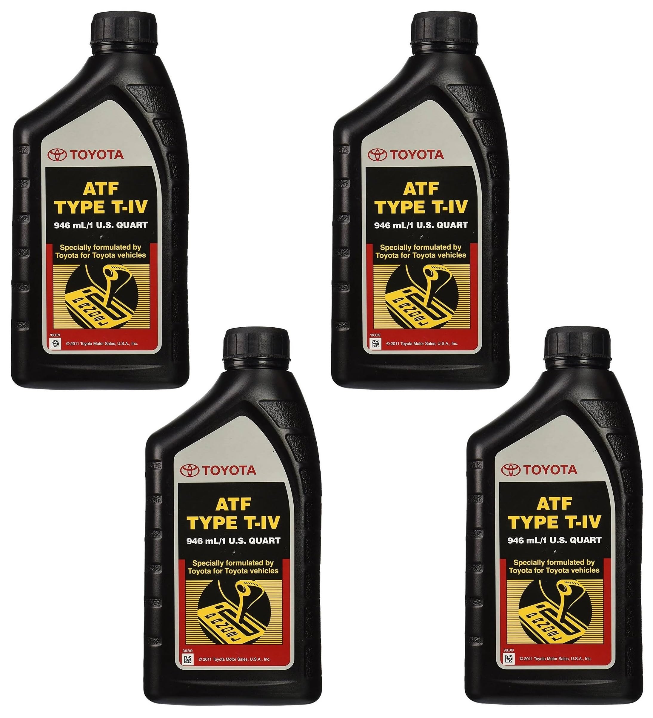 Genuine OEM Set of 4 Quarts ATF Auto Transmission Fluid T-IV For Toyota Lexus