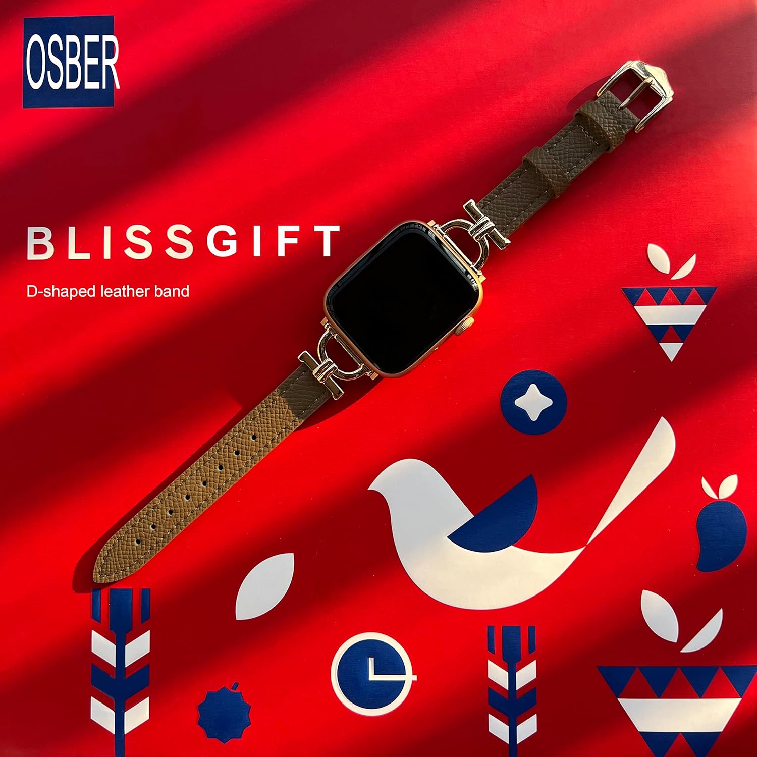 Genuine Leather Band Compatible with Apple Watch Women 42mm 44mm 45mm 46mm(2024 series 10) 49mm(Ultra 2/1), Designer Slim Leather Strap with D-Shape Gold Metal Buckle for iWatch Series 10 9 8 SE 7 6 5 4 3 2 1, Dark Brown - Image 6