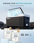 EUHOMY 12 Réfrigérateur volt, 19 QT Refroidisseur électrique avec compresseur APP Commande, Frigidaire de voiture -4°F~68°F, Réfrigérateur portable 12/24V DC 110-240V AC, Congélateur portable pour camping, voyage, bateau