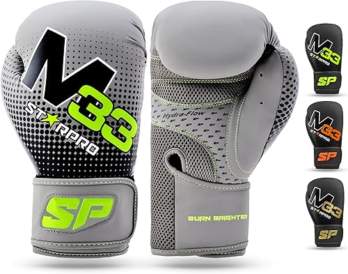 Starpro M33 Boxing Gloves with Unparalleled Wrist Support & Protection - Sparring, Training & Muay Thai - Men & Women - Multiple of Colors & Sizes
