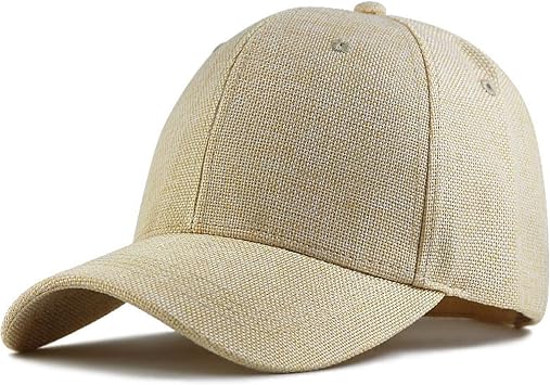 baseball cap Unisex Baseball Cap With Adjustable Buckle Adult Large Linen Summer Outdoor Cool Sun Hat