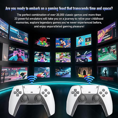 Miniatura 3 de Upgrade Wireless Retro Game Console,Retro Gaming Stick with 20000+ Games,Video Games with Dual 2.4G Wireless Controllers,Plug and Play Video Game