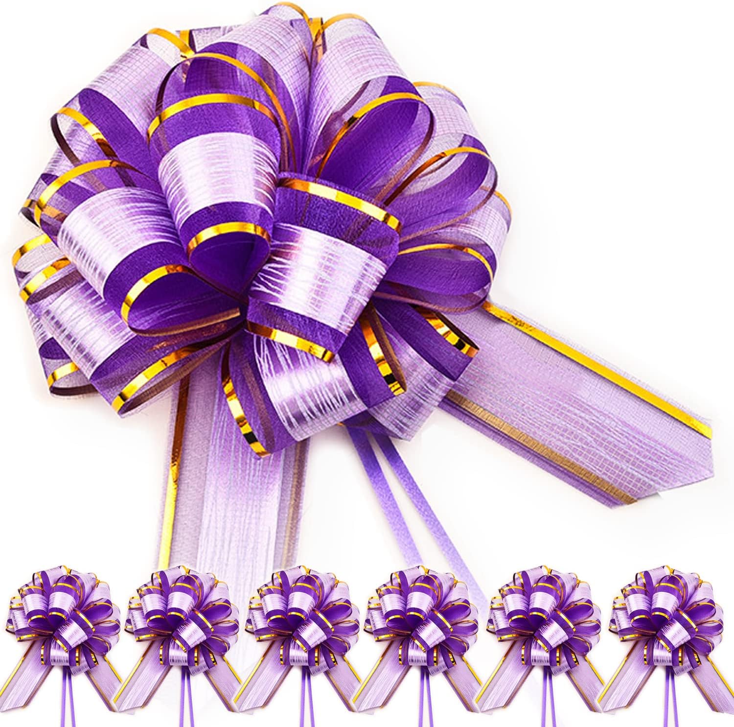 6 PCS Large Pull Bows, Gift Wrapping Bows, Gift Wrapping