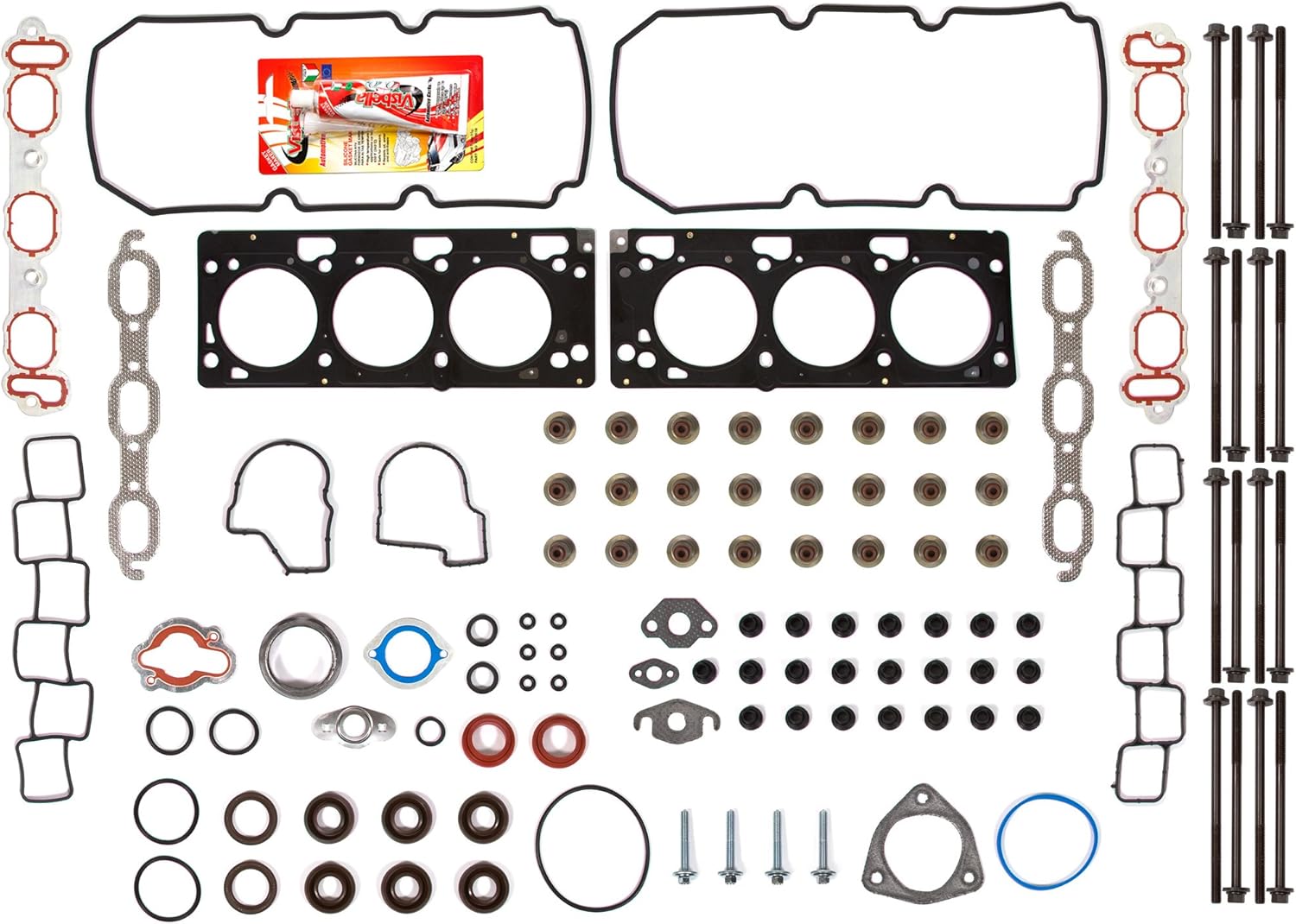 Compatible With 99-06 Chysler 300 Pacifica Dodge Magnum Intrepid 3.5 SOHC Head Gasket Set Head Bolts