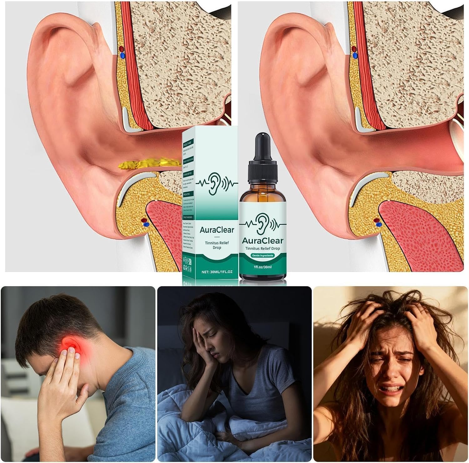 Auraclear Ear Cleaning & Relief Drops | Natural Ear Care Formula for Ear Hygiene & Comfort | Gentle Ear Cleaning Solution | Convenient Ear Health Care — Amazon image 4