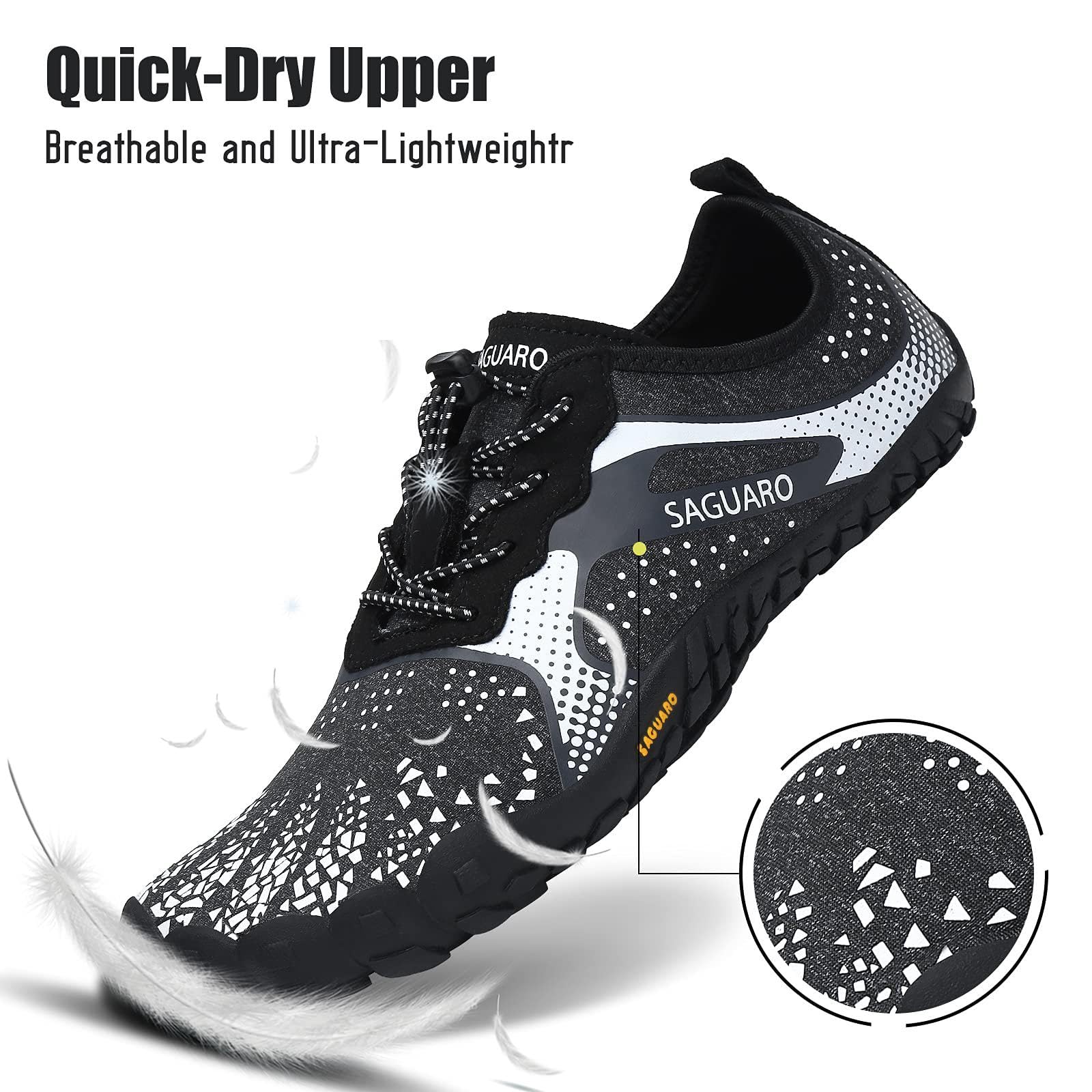SAGUARO Minimaliste Barefoot Scarpe da Corsa Uomo Piedi Nudi Trail Running