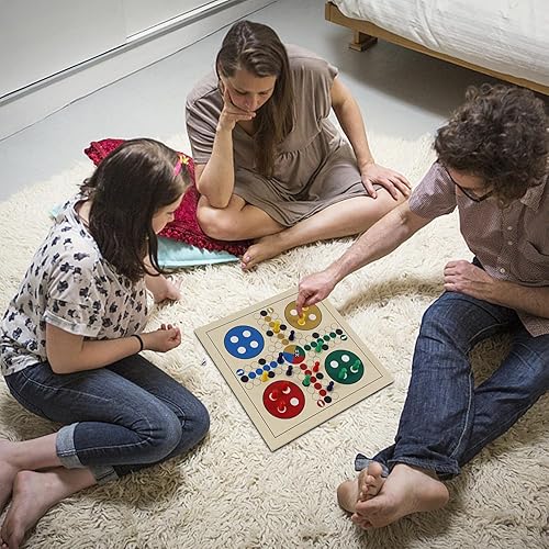 Miniatura 9 de Juegoal Juego de mesa de madera 7 en 1 para niños y adultos, juego de mesa clásico de viaje portátil (ajedrez, damas, damas chinas, backgammon,