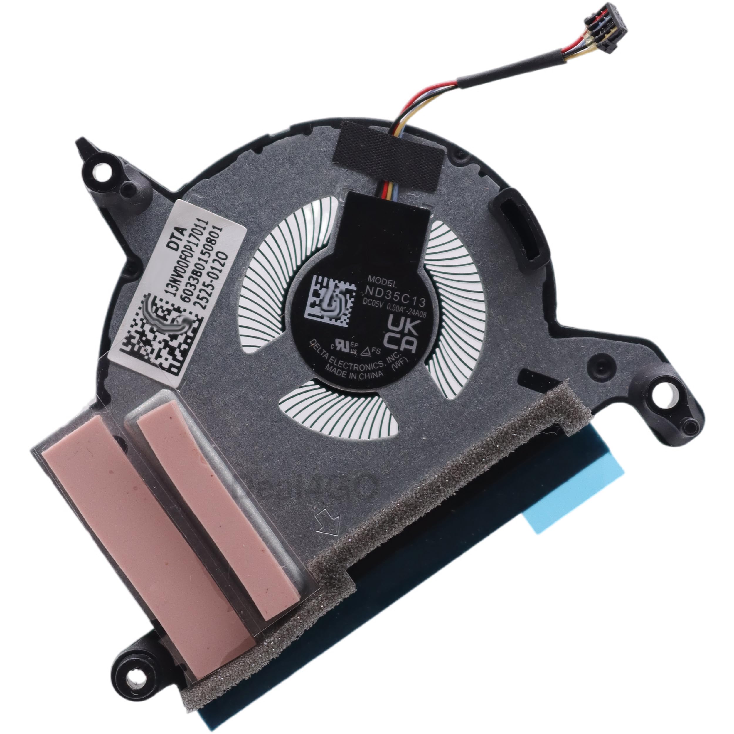 Deal4GO Ventilador de refrigeración de GPU del lado izquierdo 13NR00F0M02021 Repuesto para consola de juegos Asus ROG Ally X (2024) RC72LA