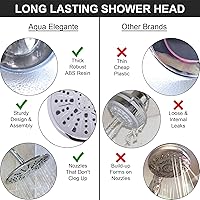 Vista 3 de Aqua Elegante cabezal de regadera de lujo de 9 pulg. – La mejor regadera con caída de lluvia e inyección de aire