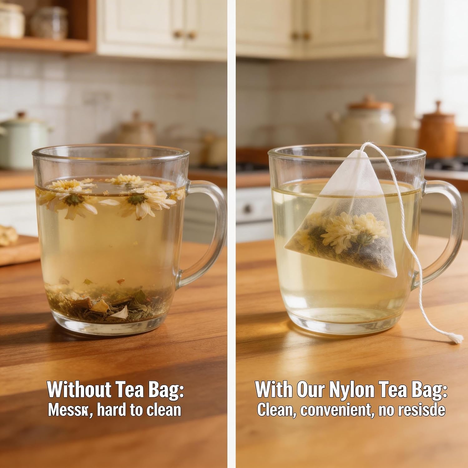 50 Pcs Empty Tea Filter Bags for Loose Leaf Tea,Disposable Tea Bags for Cooking, Coffee, Herb and More,Drawstring Seal Infuser Strainer Bags