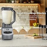 Liquidificador Ninja BL660 Profissional compacto, processamento de alimentos e vitaminas, 1.100 W, 3 funções, jarra de 2 L, 2 copos de 473 ml com tampas de bico para viagem, cinza — imagem 4