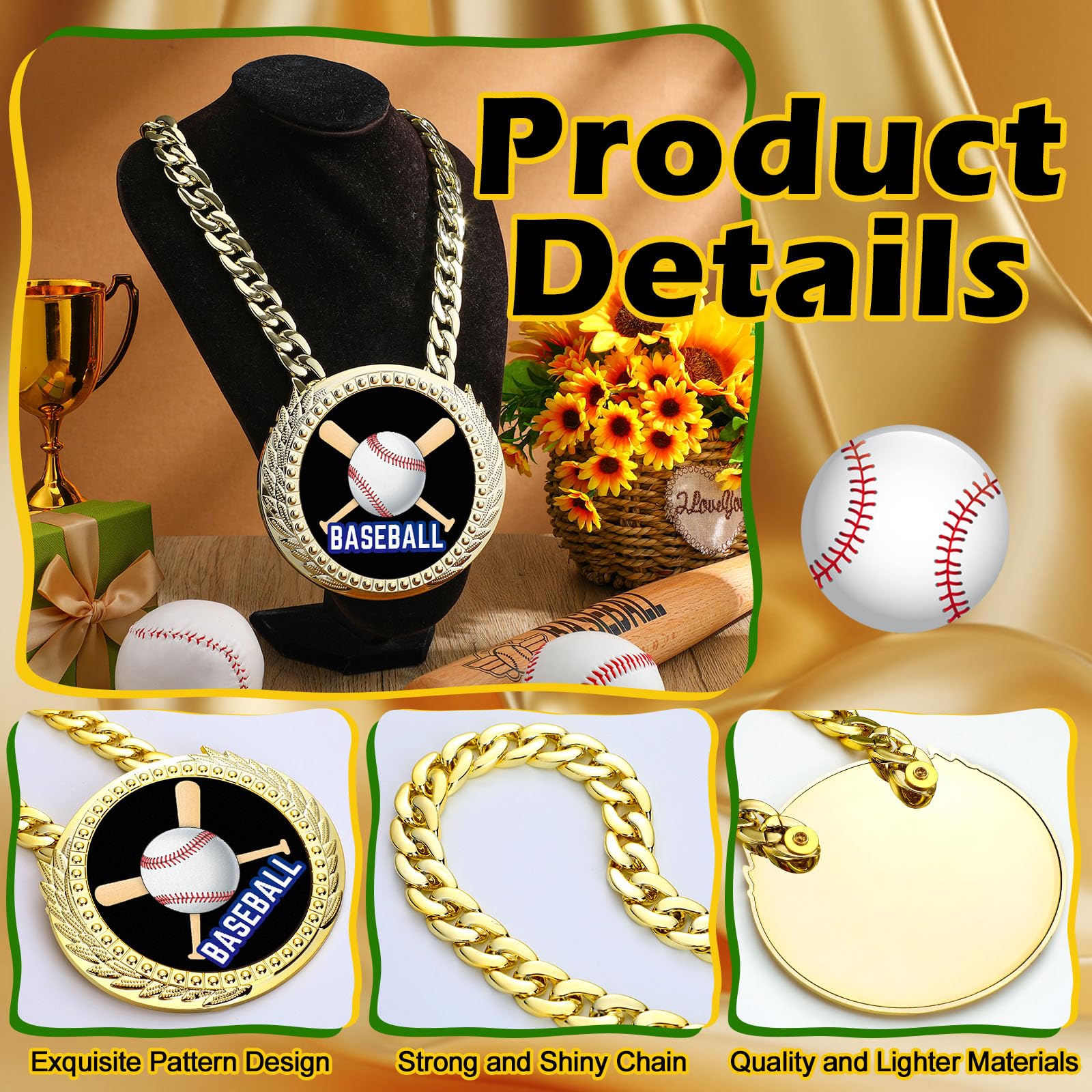 Snapklik.com : Tondiamo 3 Pcs Sports Turnover Chains For MVP Players 6 ...