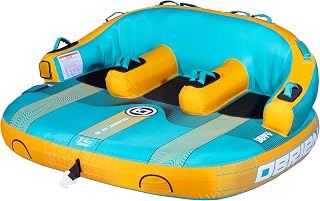 O’Brien Barca 3 Towable Tube for Boating, 3-Person Inflatable Water Tube with Dual Tow Points, Comfortable Seating, and Durable Construction