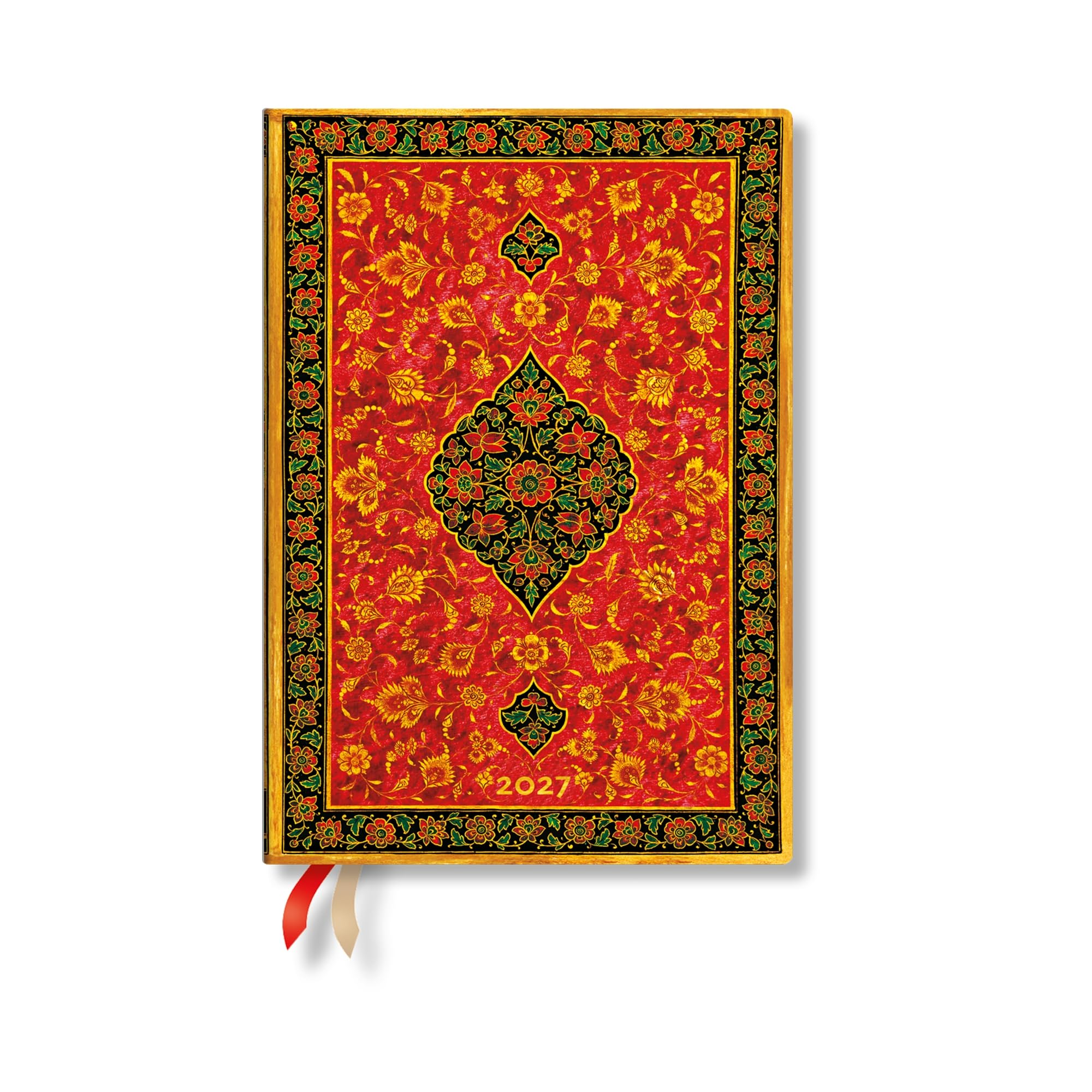 2027 Layla (Persian Poetry) Midi 12-Month Hardcover Dayplanner (Elastic Band Closure) Daily