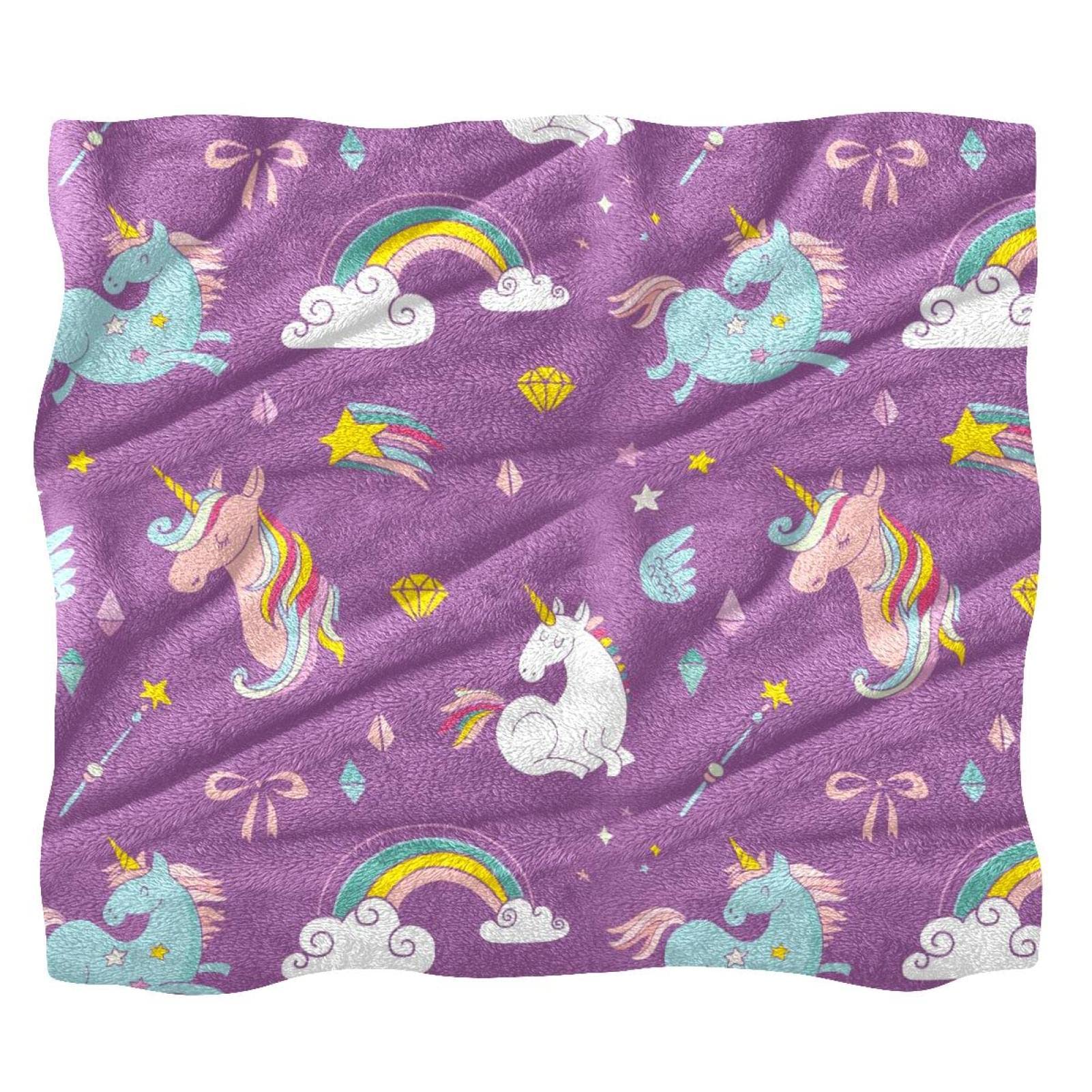 Plaid licorne magique idéal pour soirée cocooning sur le canapé