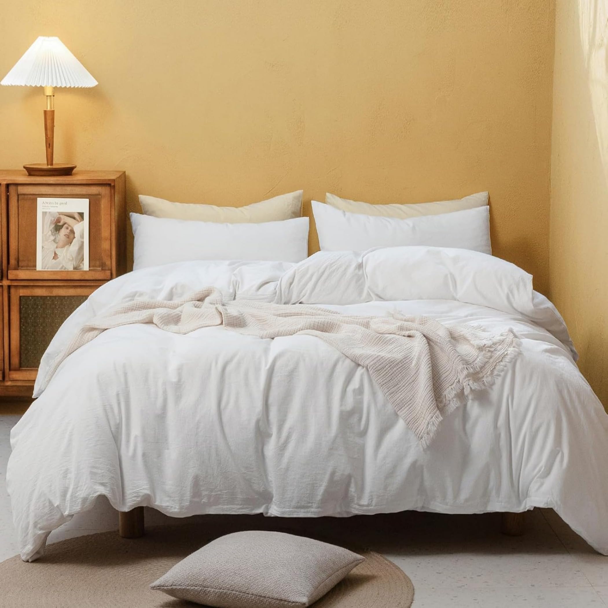 WYFKYMXX Housse de Couette imperméable Doux et Confortable Protège Couette imperméable hypoallergénique étanche Waterproof Duvet Protector (Blanc, 260 x 240 cm)