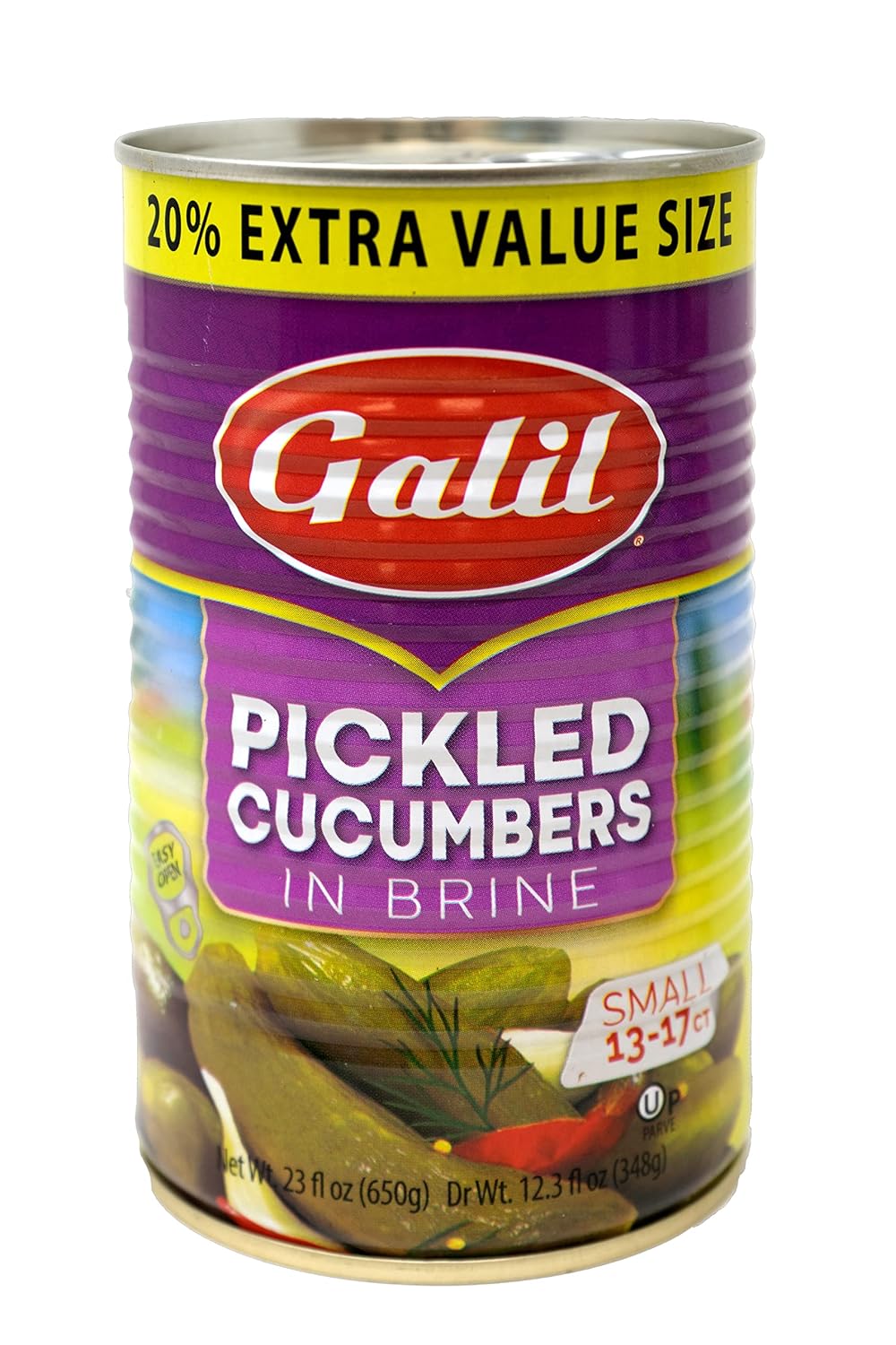 Galil Pickled Cucumbers in Brine, (Small 1317) + 20
